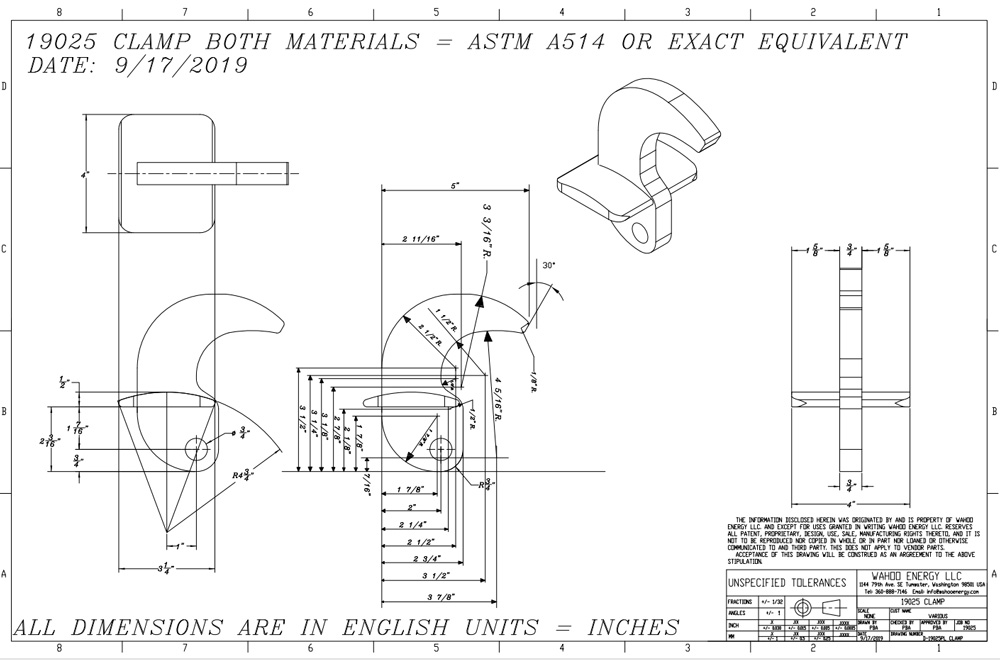 19025 Clamp for USA Customer