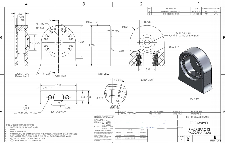 Top Swivel for USA Customer