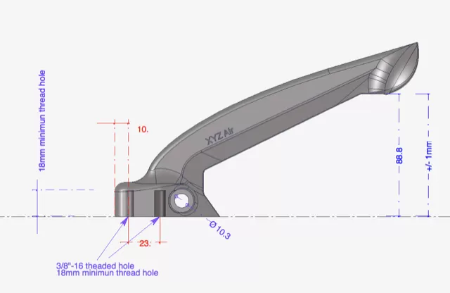 A OEM stainless steel castings named anchor shank