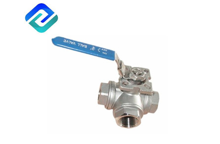 Stainless Steel 304 / 316 1000 Psi 3 Way Ball Valve