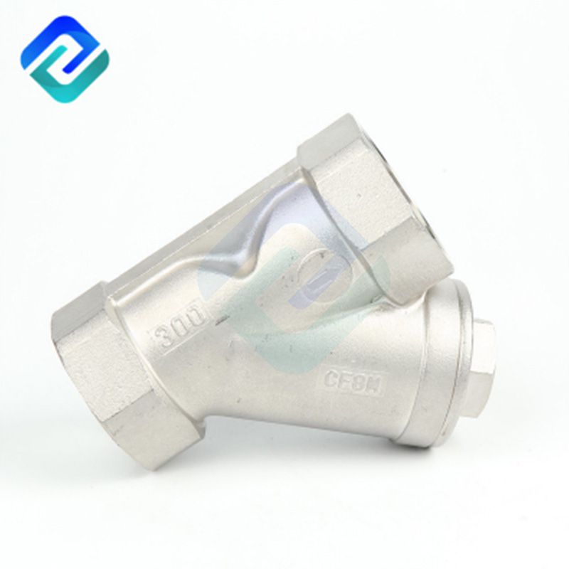 G1-1/2" BSPP Female 304 Stainless Steel Inline Y Filter Strainer Pipe Fitting