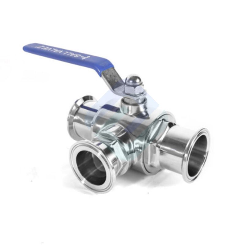 Stainless Steel Three Way T/L Sanitary Valves Flanged Camlock Valve