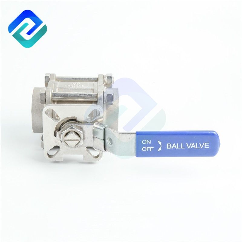 1/4 to 4 inch 3 piece ball valve stainless steel 304 316 butt welding connector with mounting pad China manufacturer