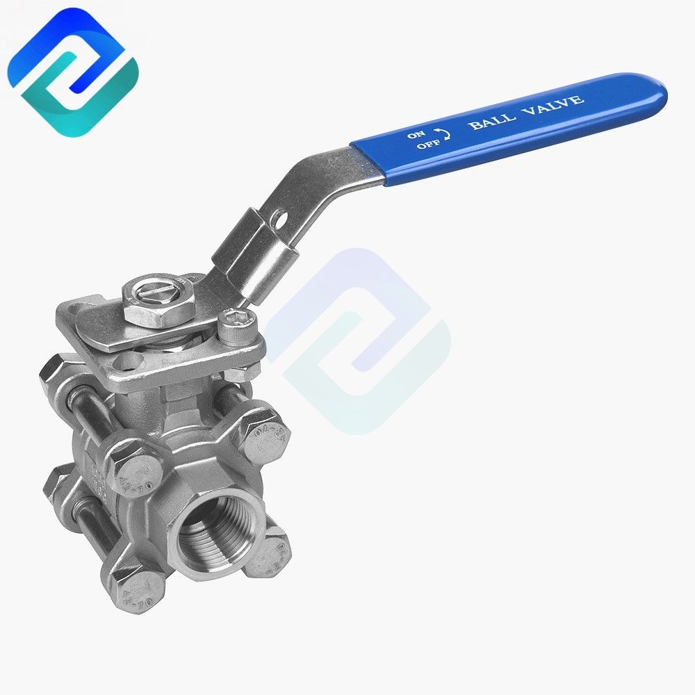 1/2 inch 3 Pieces Internal Thread Manual Ball Valve SS316 high platform with lock