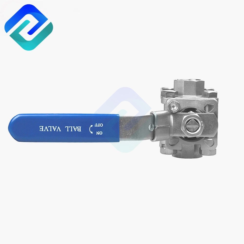 1/2 inch 3 Pieces Internal Thread Manual Ball Valve SS316 high platform with lock