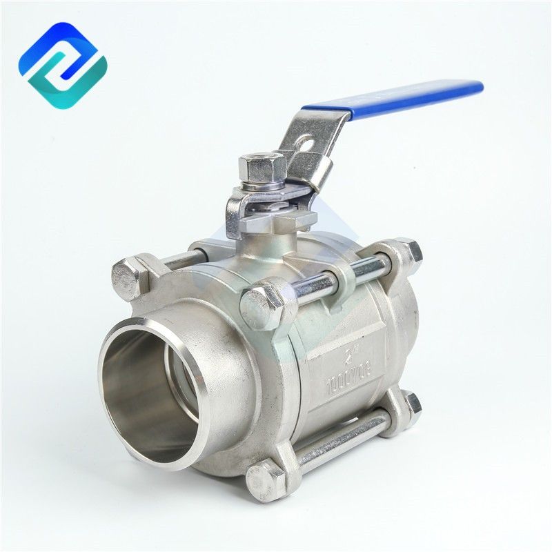 Stainless Steel 304 316L Manual butt weld 1000 WOG 3 PC ball valve