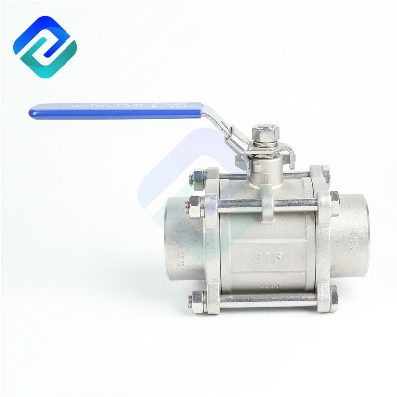 Stainless Steel 304 316L Manual butt weld 1000 WOG 3 PC ball valve