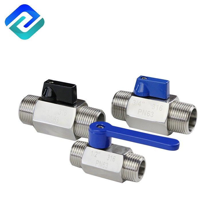 304/316 stainless steel male thread ball valve 1000 wog