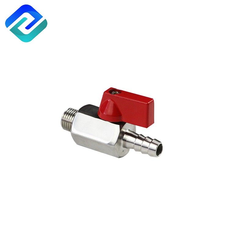 Durable in use 304/316 stainless steel investment casting hose bar mini ball valve