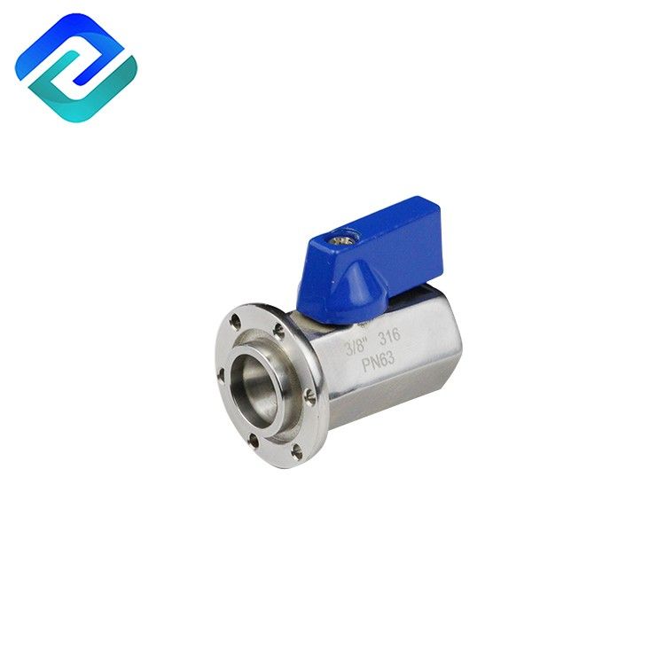 Beautiful design 304/316 stainless steel mini ball valve flanged end