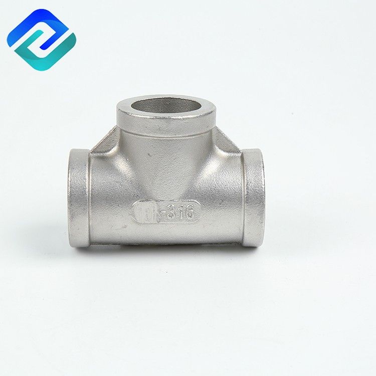 Stainless steel investment casting threaded pipe fittings tee