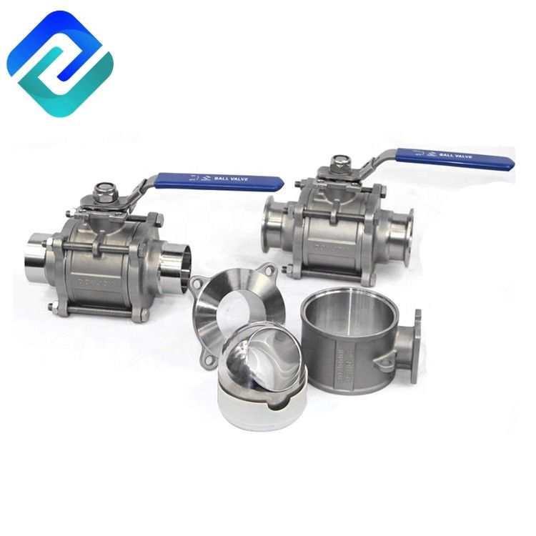 Sanitary ball valve price 2 inch stainless steel 3PC ball valve