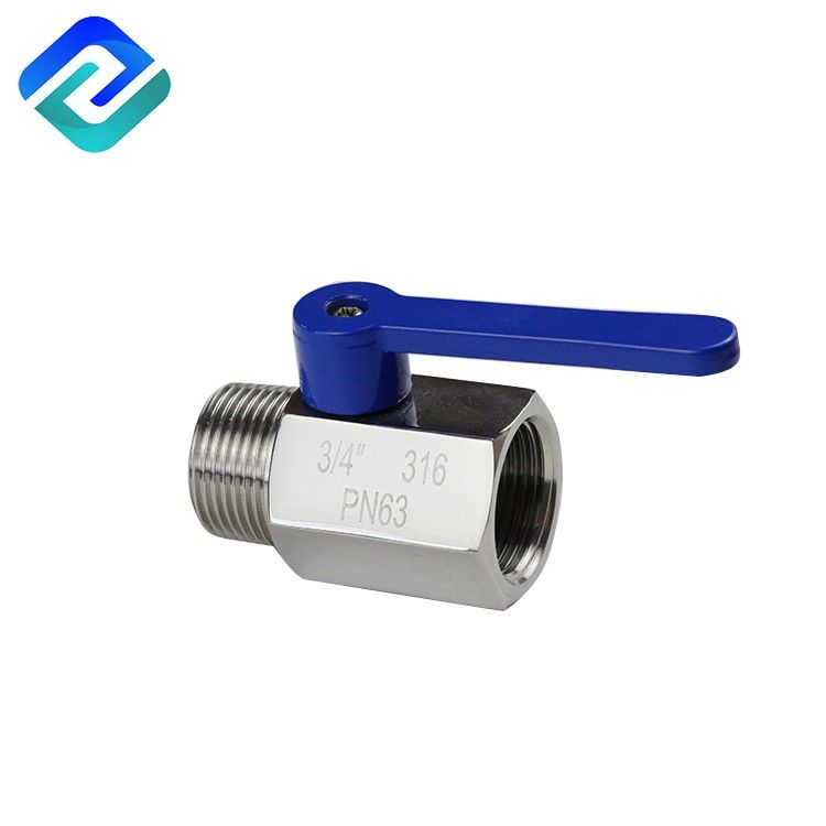 Mini ball valve with 1000 psi pressure PN 63 Stainless steel 316 mini ball valve male thread