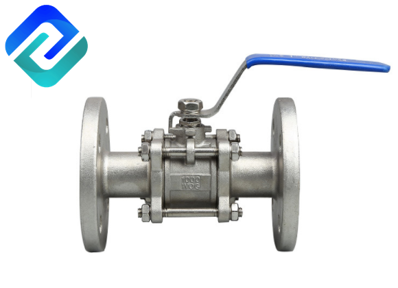 Precision casting two-piece American standard flange ball valve (with high platform)