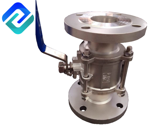 Precision casting two-piece American standard flange ball valve (with high platform)