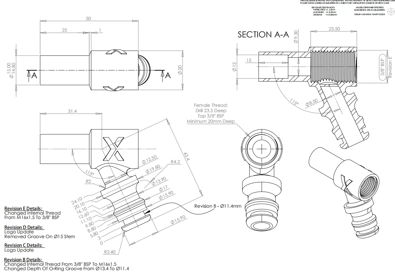 Customized process for one casting part