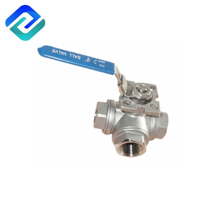 stainless steel 304 / 316 1000 psi 3 way ball valve