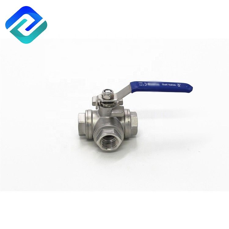 stainless steel 304 / 316 1000 psi 3 way ball valve