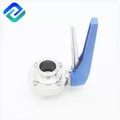 Hot Sell 304 / 316L Sanitary Stainless Steel Clamped Weld Butterfly Valve