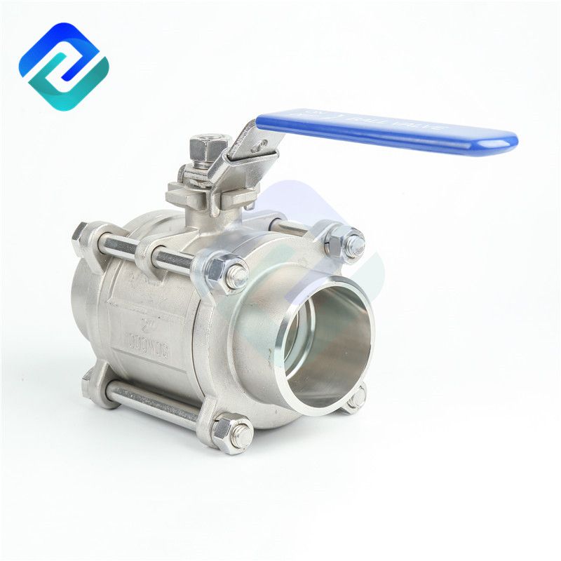 Stainless Steel 304 316L Manual butt weld 1000 WOG 3 PC ball valve