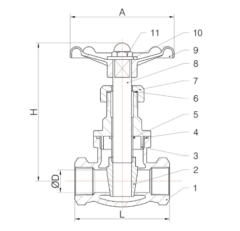 Stainless Steel NPT BSPT Mannual Operate Thread Gate Valve