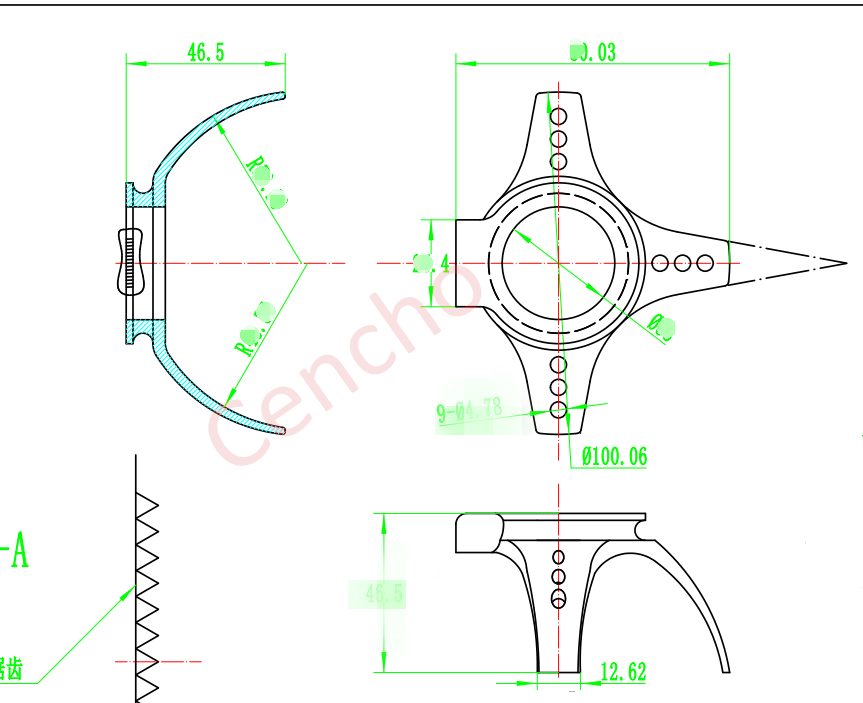 OEM 304 stainless steel three-claw connector precision  lost wax casting parts