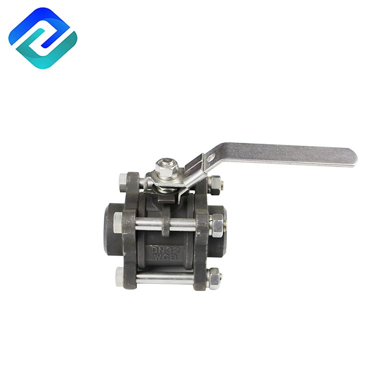 WCB carbon steel female thread 3pc water ball valve