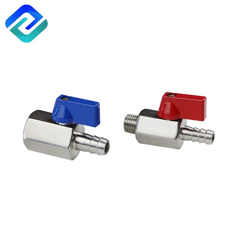 Durable in use 304/316 stainless steel investment casting hose bar mini ball valve