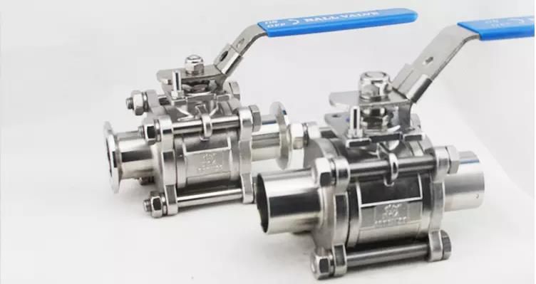 Sanitary ball valve price 2 inch stainless steel 3PC ball valve