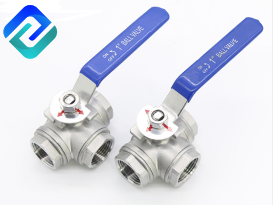 Stainless Steel Three Way Ball Valve 1/4''~4''