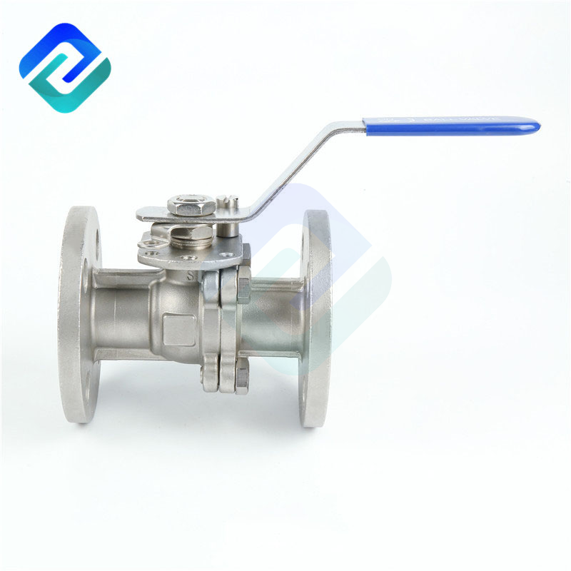 Precision casting two-piece American standard flange ball valve (with high platform)