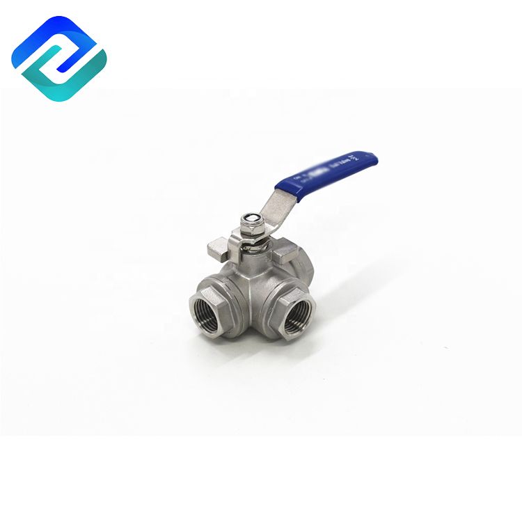 stainless steel 304 / 316 1000 psi 3 way ball valve