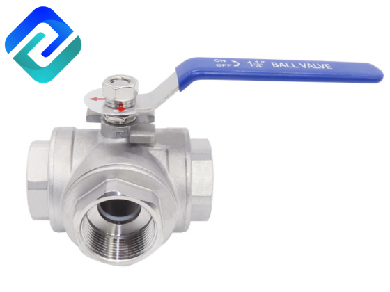 stainless steel 304 / 316 1000 psi 3 way ball valve